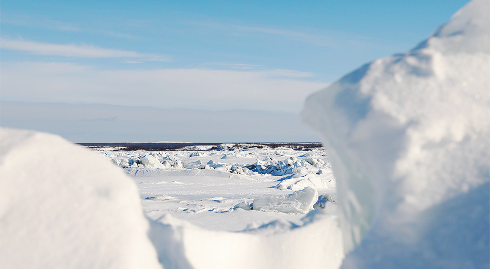 Paysage de Kuujjuaq au Nunavik, près du Centre de santé Tulattavik de l'Ungava